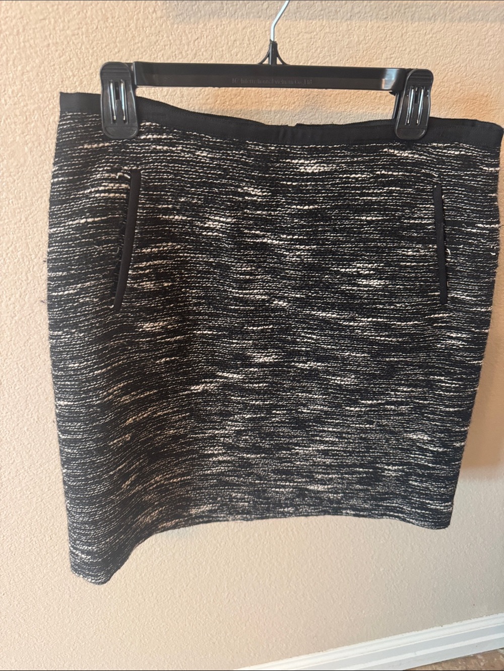 Talbots Black and White Tweed Pencil Skirt